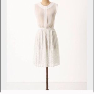 O Organic Anthropologie sheer polka dot dress
